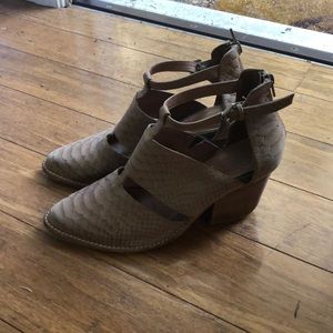 Jeffrey Campbell snakeskin booties